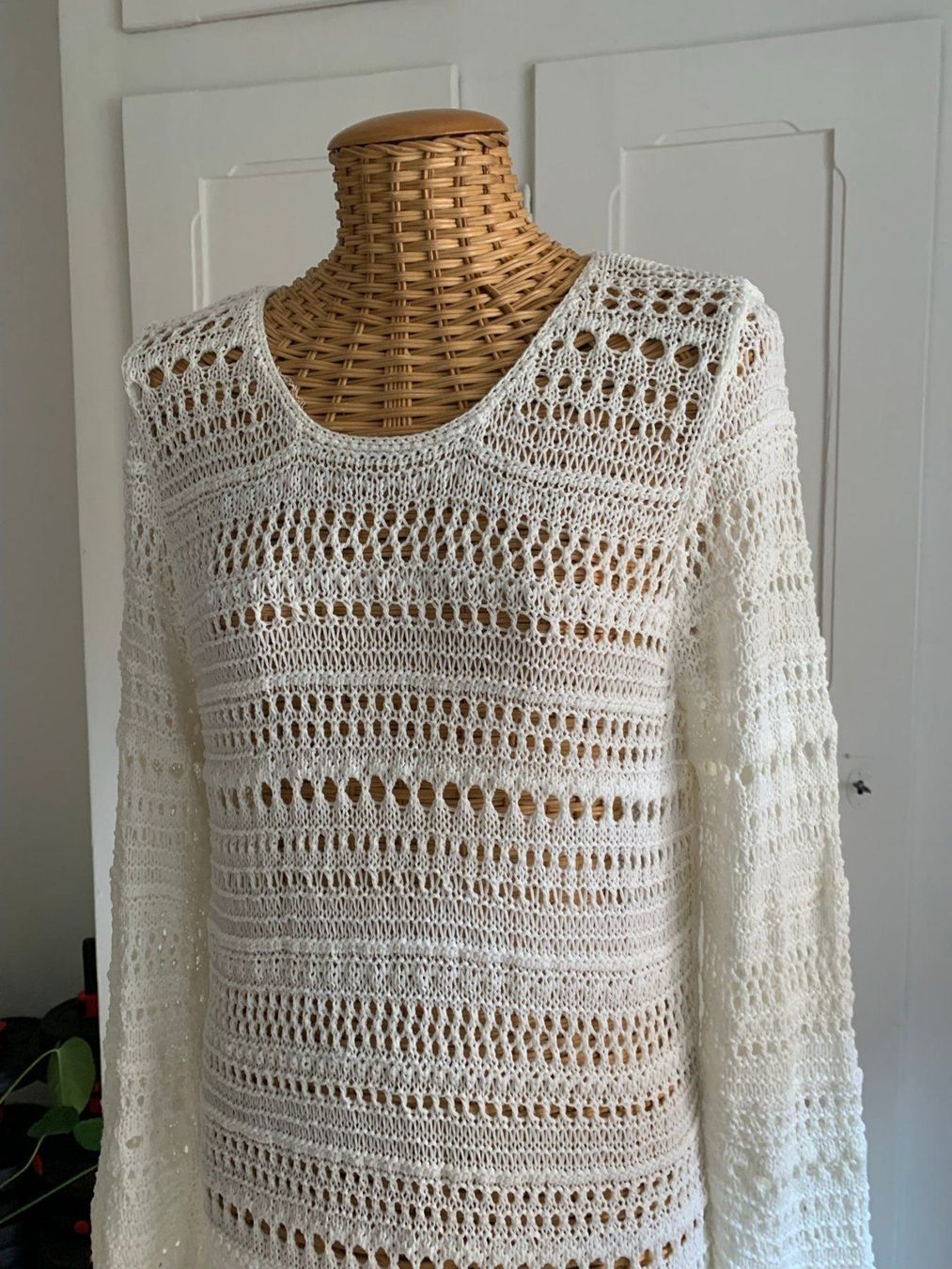 Vestiti: Shabby Chic Strickkleid offweiss - M – Usato da Zürich venduto da Diazaio 1