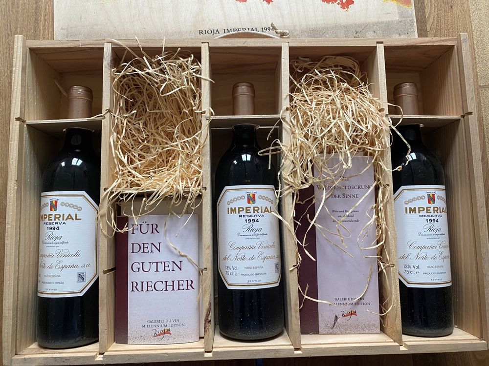 Rioja Imperial Reserva 1994 - 3er Set mit Holzkiste (Neu (gemäss ...