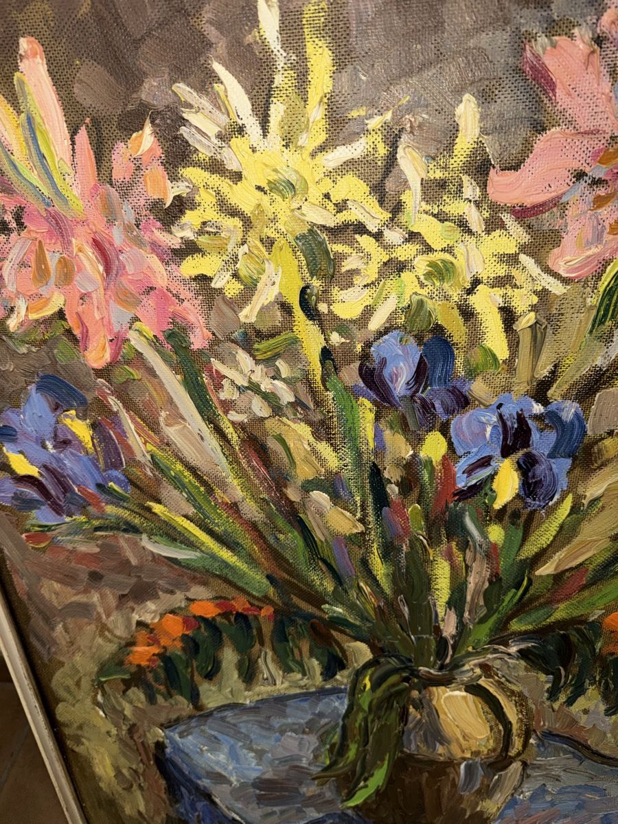 Dipinti: Ölbild PAUL DOEBELE, BASEL Blumen – Usato da Dornach venduto da samuti 1