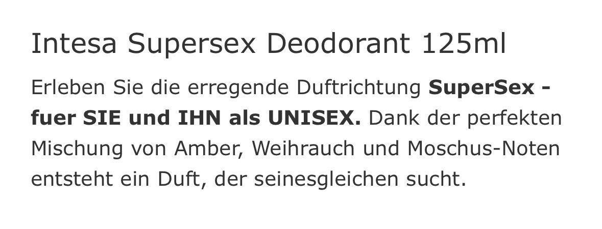 Altro per la cura del corpo: 6x Intesa Unisex Deo – Nuovo (secondo la descrizione) da Winterthur venduto da Bilure 5
