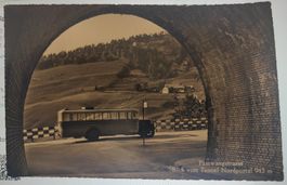 Passwangstrasse Postauto vor Nordportal um 1950