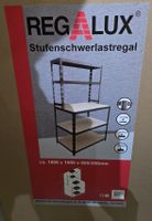 Neues REGALUX Stufenschwerlastregal / Packtisch