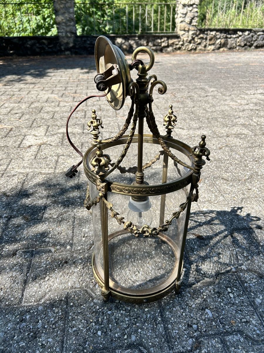 Lampen: Lampe en bronze doré ancienne  – Gebraucht aus Lully VD von Garance040
