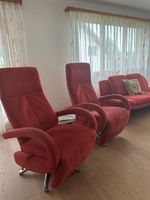 Luxuriöses Alcantara Sofa‑Set Sanguine Red - verhandelbar!