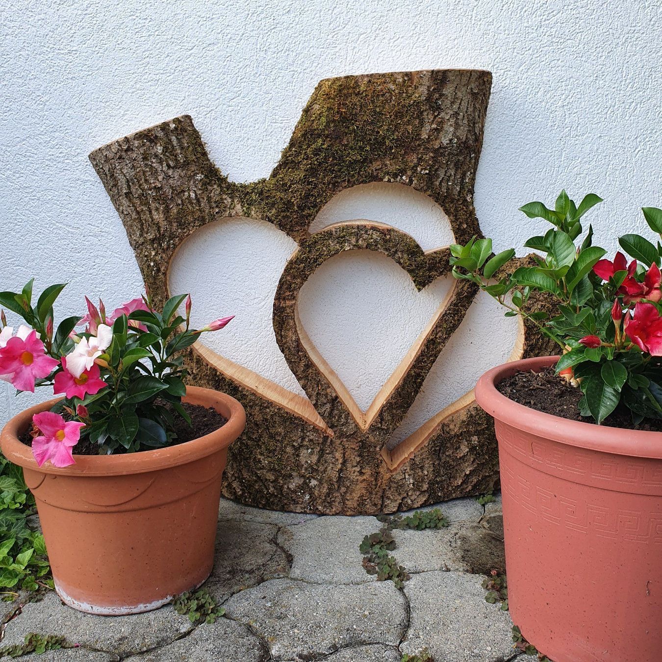 Sculture & Statue: Holzskulptur Doppelherz – Nuovo (secondo la descrizione) da Ottenbach venduto da WoodGallery 2