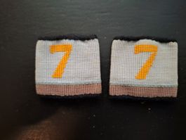Originale Achselpatten mit Nummer 7, Vintage, RAR!