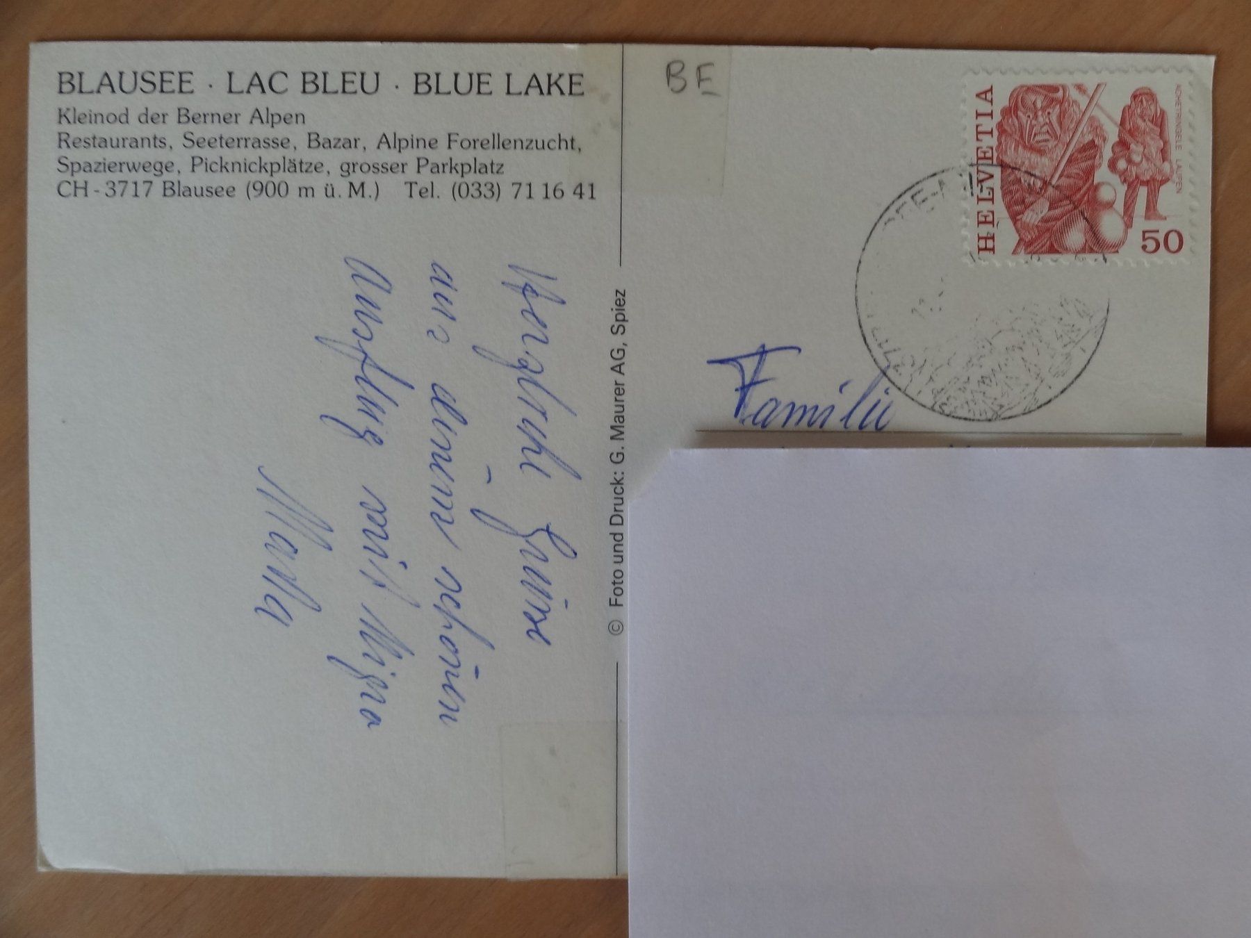 Cartoline postali: Lac Bleu - Blausee - BE - 2 AK – Usato da St Léonard venduto da Riglin 1