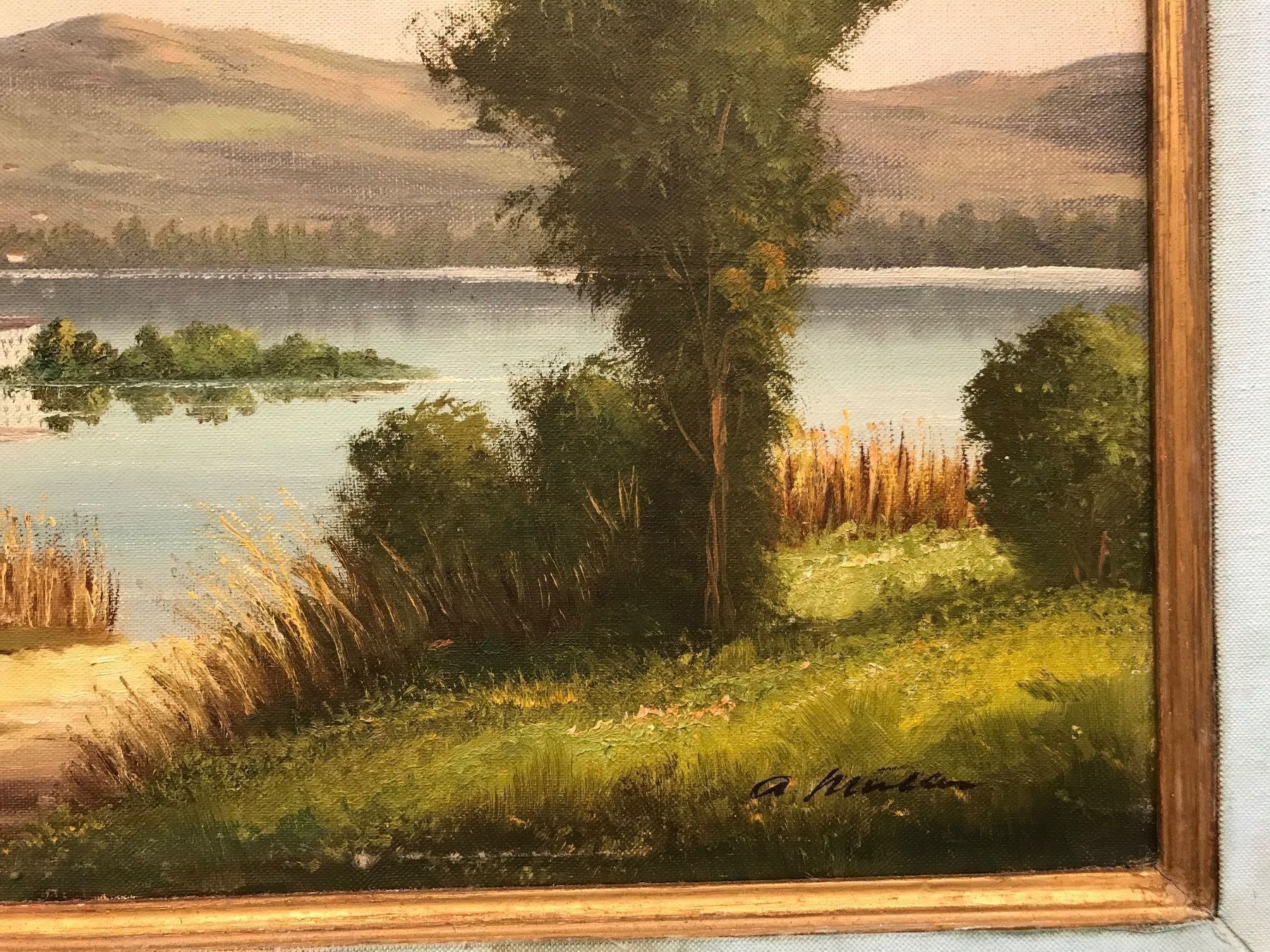 Gemälde: Insel Brisago . A. Müller öl a. Lwd. – Gebraucht aus Zürich von Artnuvo 3