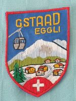 Vintage Badge Wappen GSTAAD EGGLI ST. GALLER STICKEREI