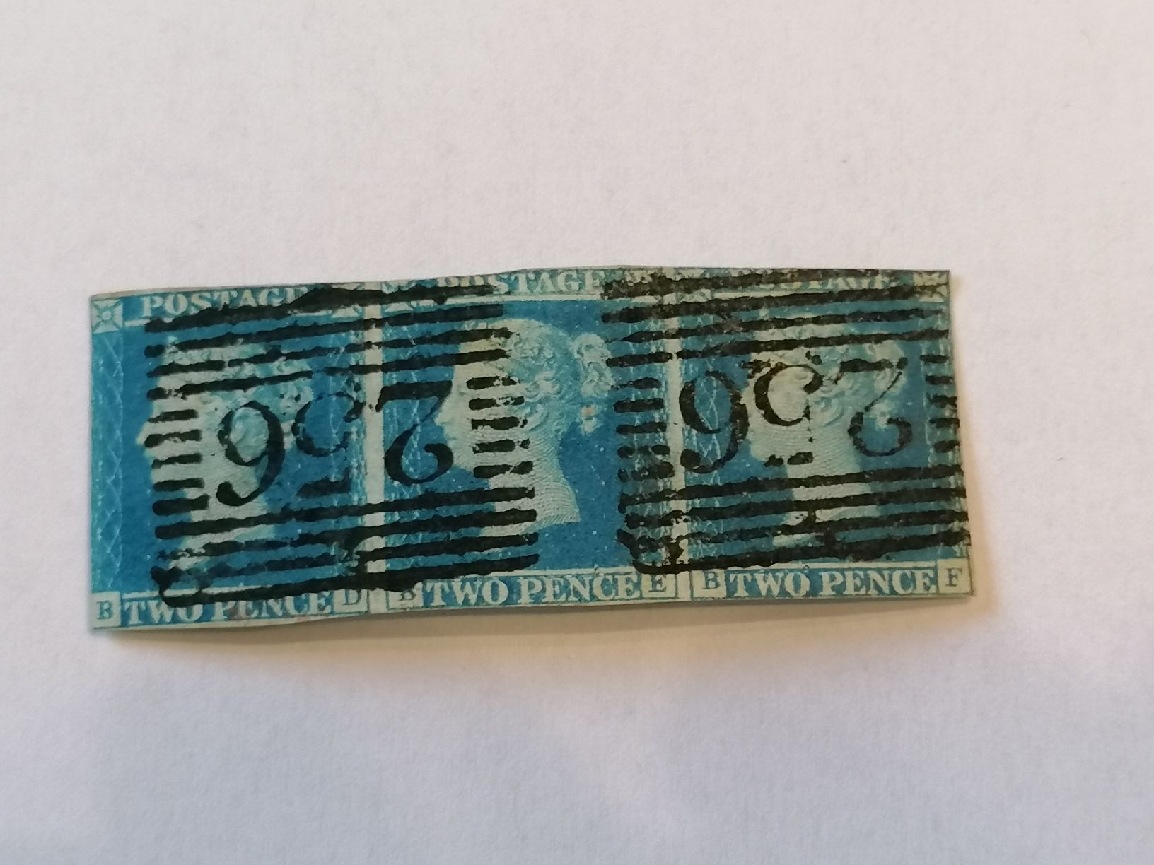 Tutti i francobolli: Two pence blue 1841, Platte 3 – Usato da Happerswil venduto da tschergi
