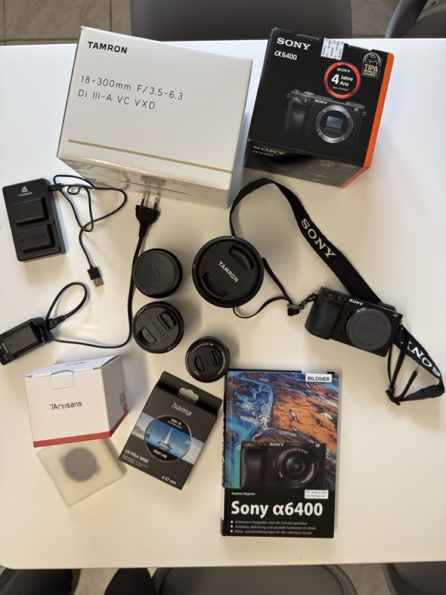 Sony Fotocamera: Sony A6400- 4 Objektive, 3 Akkus, Filter, Buch – Nuovo (secondo la descrizione) da Aadorf venduto da MorgentalerA-town