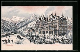 Adelboden, Winterlandschaft um das Hotel
