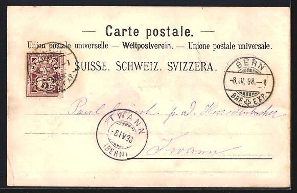 Ansichtskarten: Litho Bern, Amidonneries Hoffmann, Tour  – Gebraucht aus Berlin von bartko-reher 1
