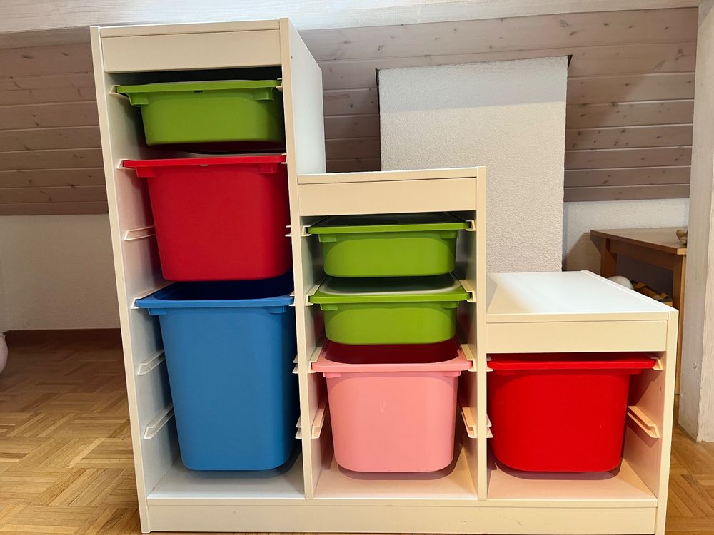 IKEA TROFAST Regalrahmen mit bunten Aufbewahrungsboxen Kaufen auf Ricardo