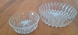 2 Stück Kristall Schalen Früchteschalen
