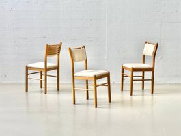 Stühle aus Buche mit SItz- und Rückenpolster, 1960er Jahre