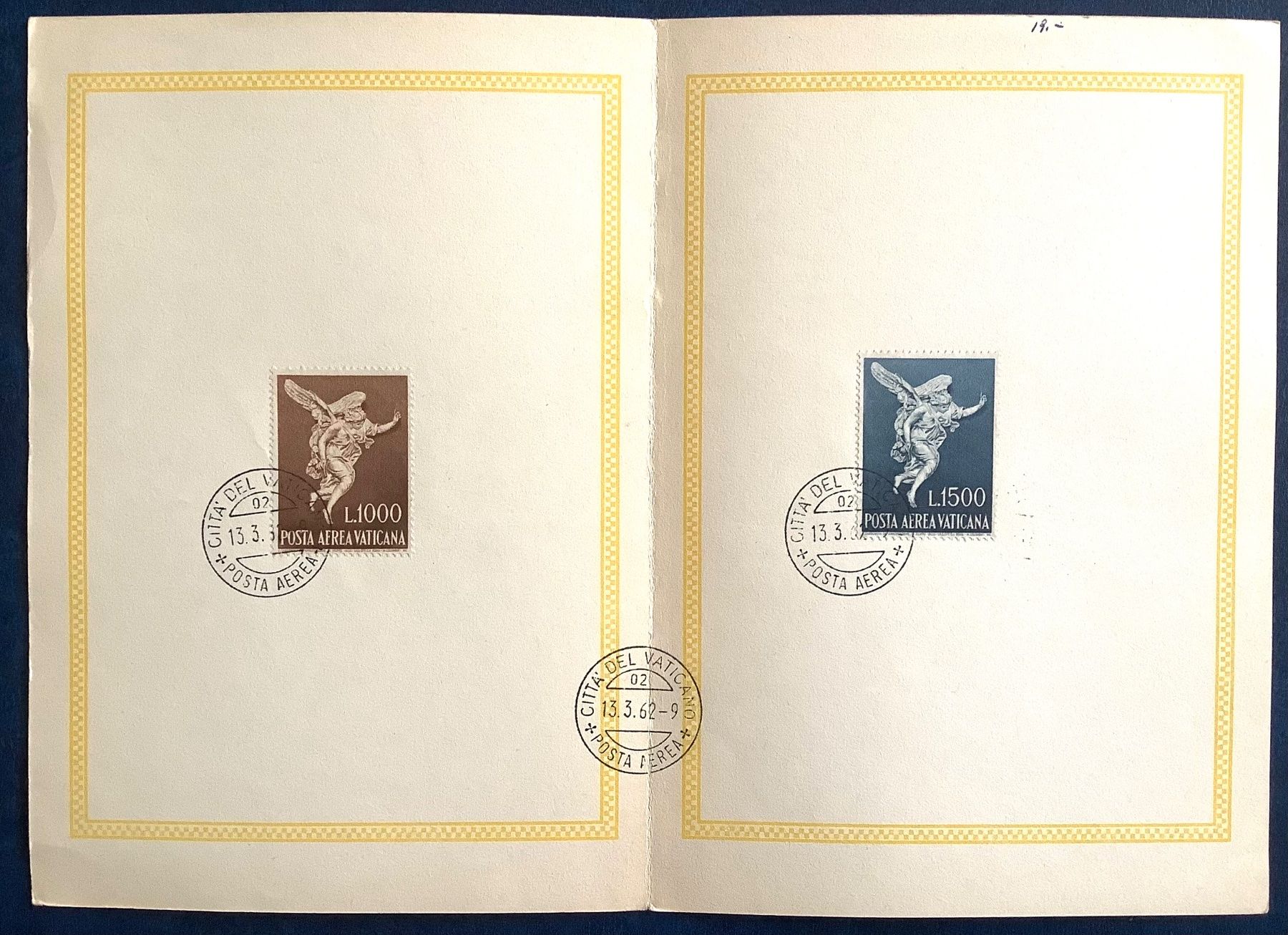 Tutti i francobolli: 1962 VatikanFDC  Folder Flugpostmarken Erzengel Gabriel – Nuovo (secondo la descrizione) da Liestal venduto da Skunk02