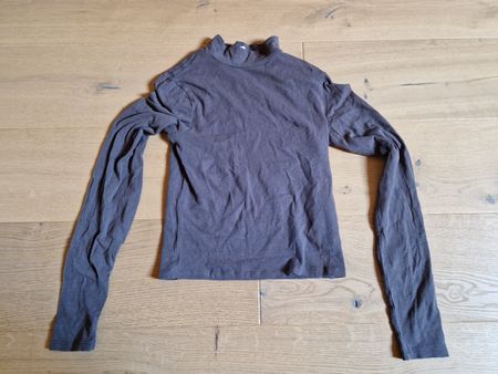 Clockhouse Rollkragenbluse Gr. S grau crop/ gecroppte Bluse
