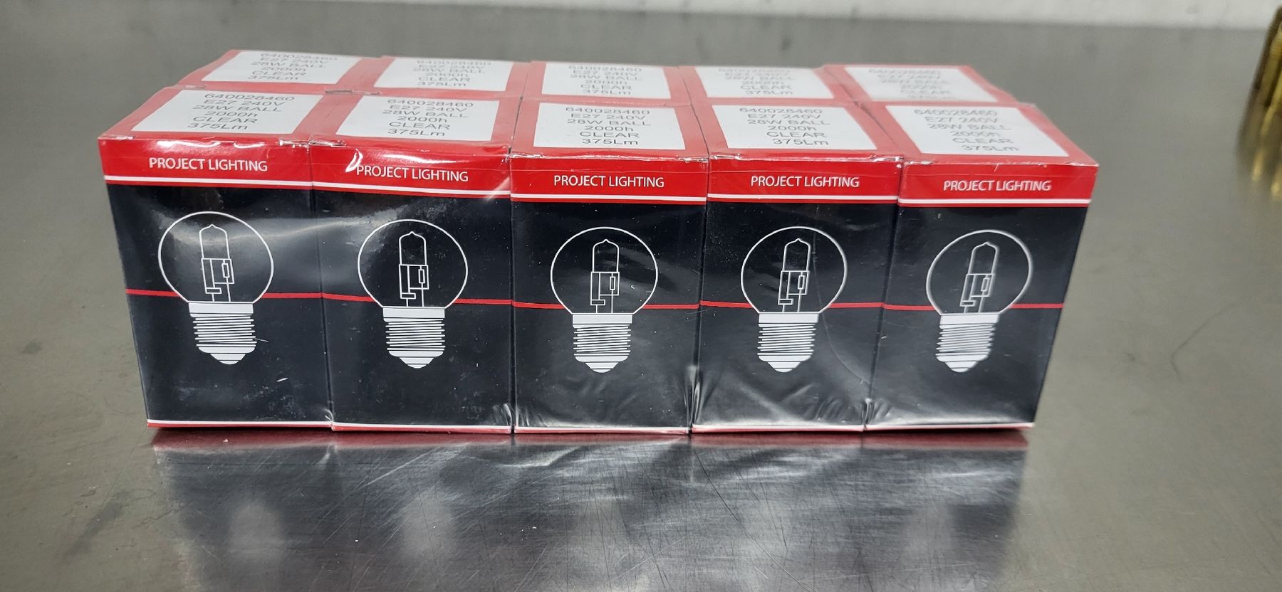 Lampade: 10 Halogen-Glühbirnen E 27, 28 W – Nuovo e nell'imballaggio originale da Zürich venduto da timbuktu03