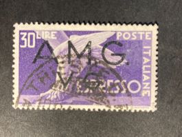Triest 1945/47 30 Lire Eil-Briefmarke Italien mit Aufdruck