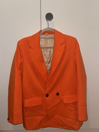 Blazer femme orange coupe droite - Neuve