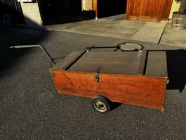 Holzkiste auf Rädern,Handwagen,Transportkiste,Top!