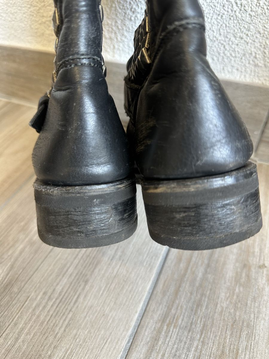 Scarpe da donna: Black Studded Leather Boots Size 40  – Usato da Vevey venduto da ledidream 5