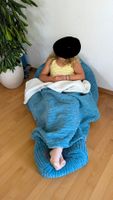 Sitzsack mit Hocker Loungepug Cordblau gebraucht