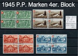 1945 P.P. Marken 4er.Block B26-B29 1.VIII.45 Postmuseum