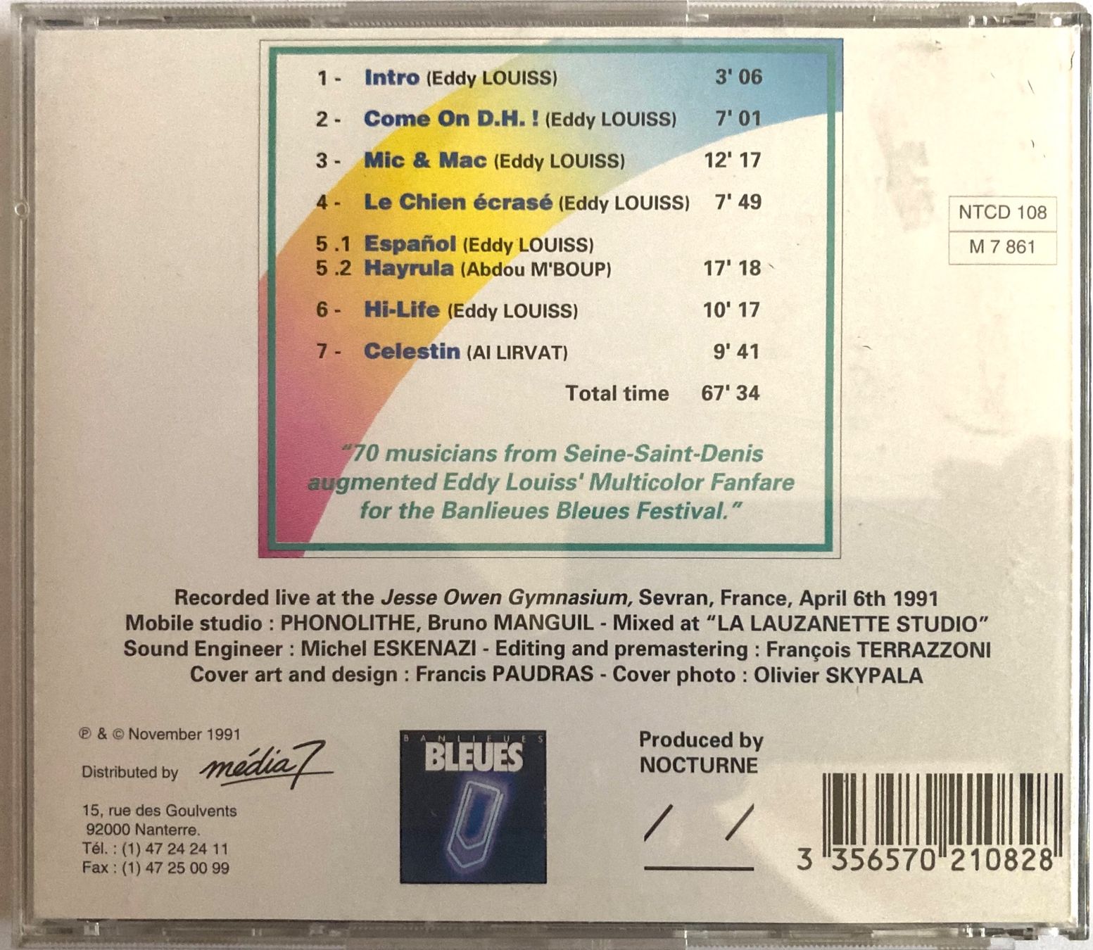 CD: EDDY LOUISS ET MULTICOLOR FEELING FANFARE - LIVE – Usato da Poliez-Pittet venduto da Newtown-Records 1