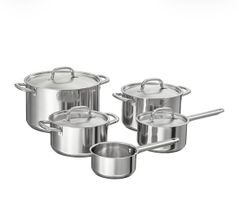 Kochtopf Set Edelstahl 5-teilig mit Deckeln neuwertig