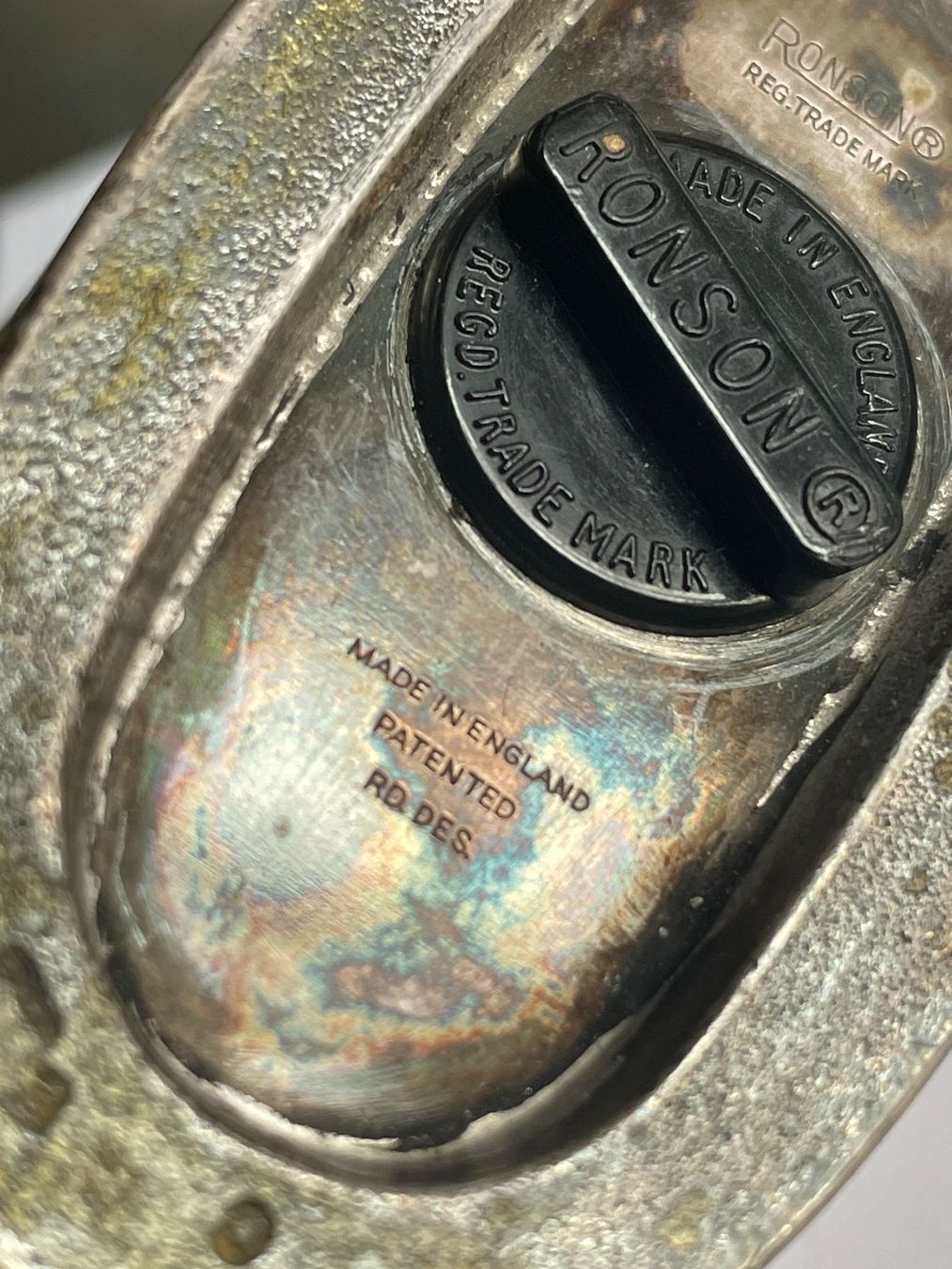 Ronson Accendini: Tischfeuerzeug Ronson versilbert Vintage – Usato da Volketswil venduto da rubin74 7