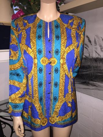 ADRIANNA PAPELL Blouse en soie / seiden Bluse 44
