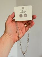 Ensemble collier et boucles d'oreilles Lovisa strass mari...