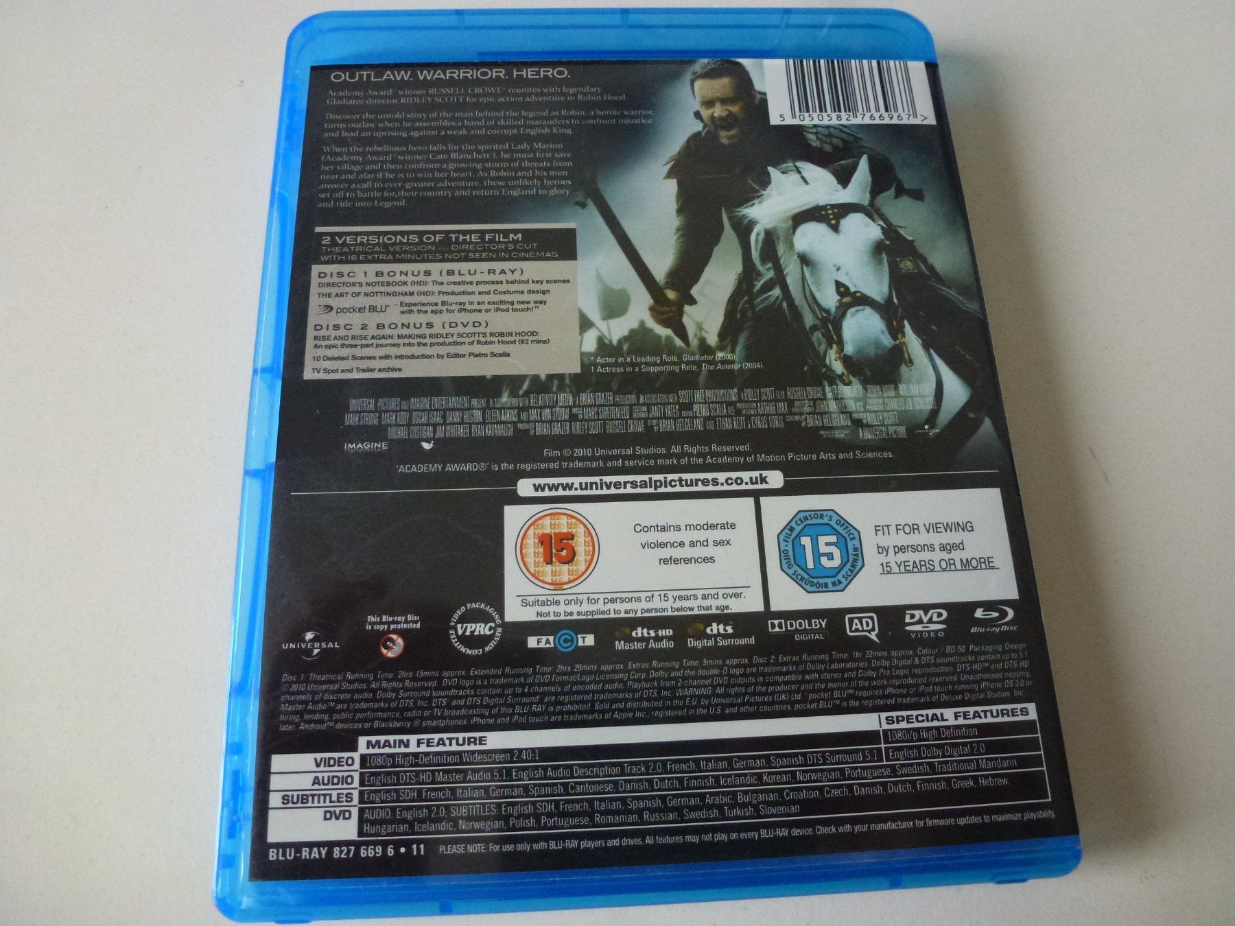 Tutti i DVDs: Robin Hood (Director's Cut Blu-Ray) – Nuovo (secondo la descrizione) da Bern venduto da Frebo 1