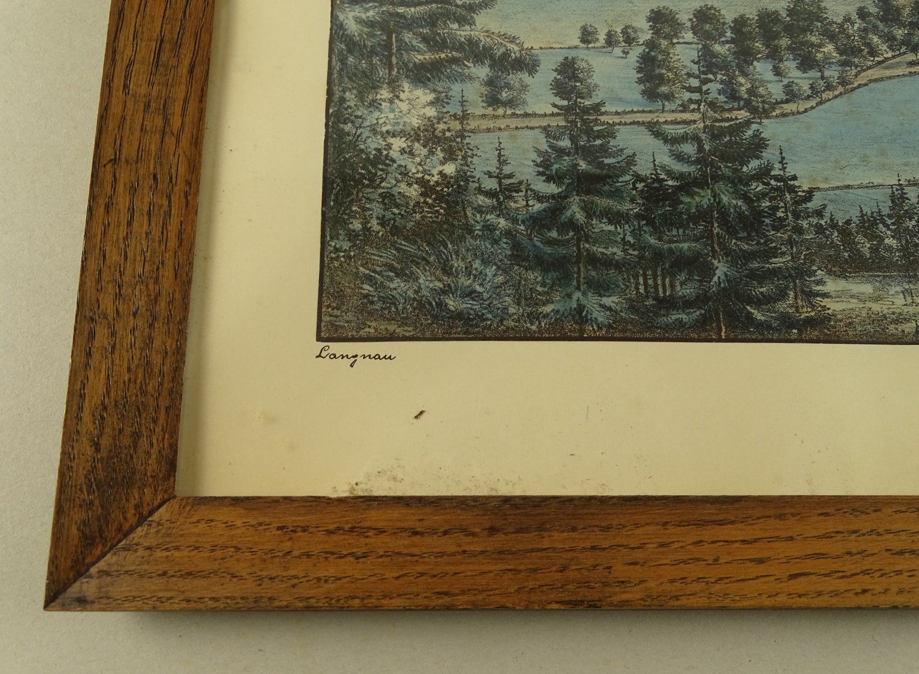 Incisioni: LANGNAU, BERN, LITHOGRAPHIE UM 1830 – Usato da Grüningen venduto da Kartensammler 2