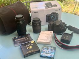 Canon EOS 90D mit 18-135 mm und 70-300 mm Objektiv