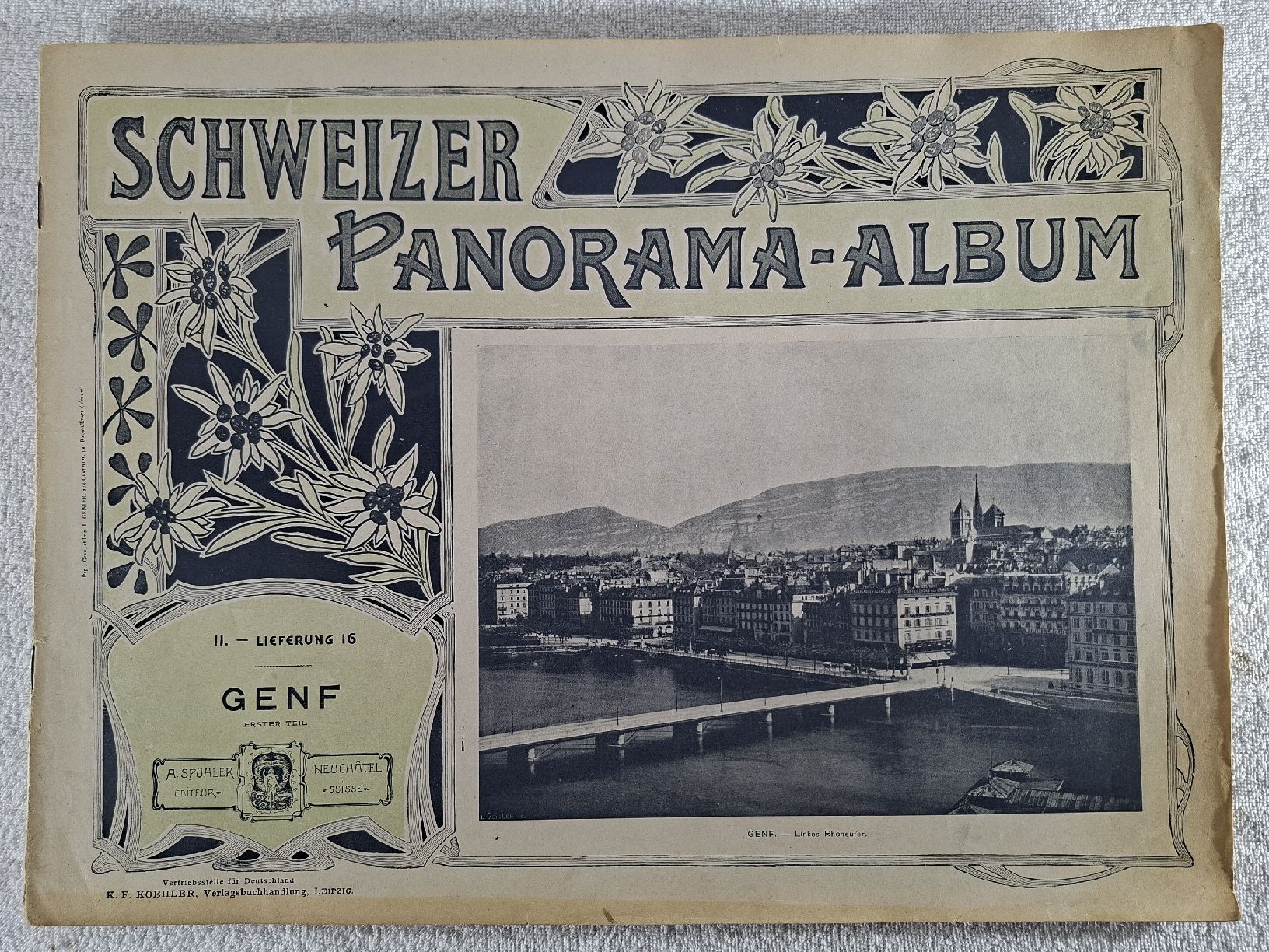 Bücher: Heft  Schweizer Panorama Album, Genf, 1903 – Gebraucht aus Grindelwald von carro5