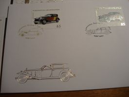 Liechtenstein Satz Autos, 2013-2015, 4 Belege, inkl. Gold-o