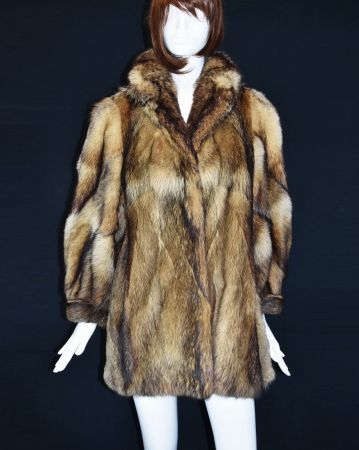 Fuchs Pelz Jacke/Echt Fuchs Fell/Vintage/braun/Gr.42/M-L