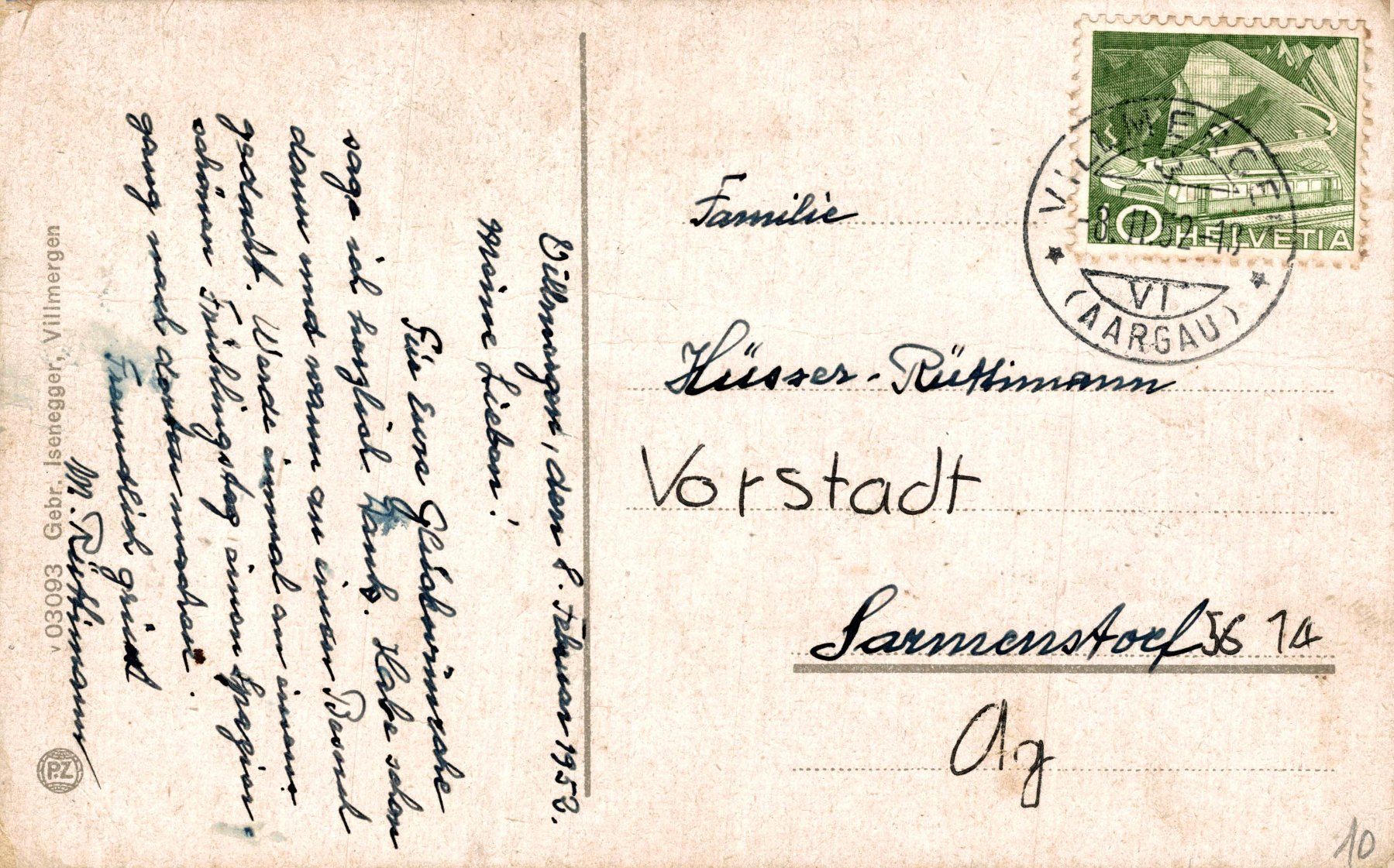 Cartoline postali: Kirche in Villmergen – Usato da Bronschhofen venduto da Astore 1