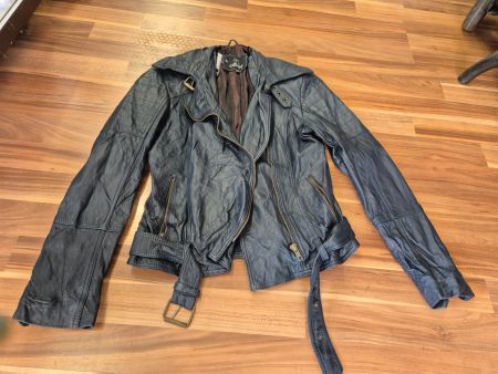 Lederjacke Damen blau Grösse 42 Calisyo k13