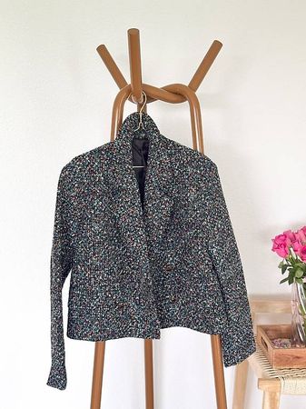 Sandro (inspired) Tweed Blazer black multicoloured Gr. 2 neu