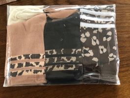 Socken Set 6 Paar Tiermuster Leopard