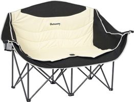 Outsunny Campingstuhl 2 Sitzer Khaki