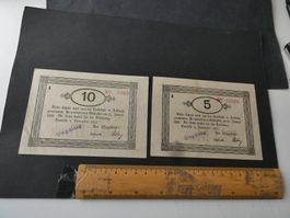 Dt. Reich, Hersfeld 1918, 2 Notgeldscheine