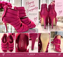 BIANCO Footwear Gr. 39 Pink/Fuchsia Peeptoe High Heels