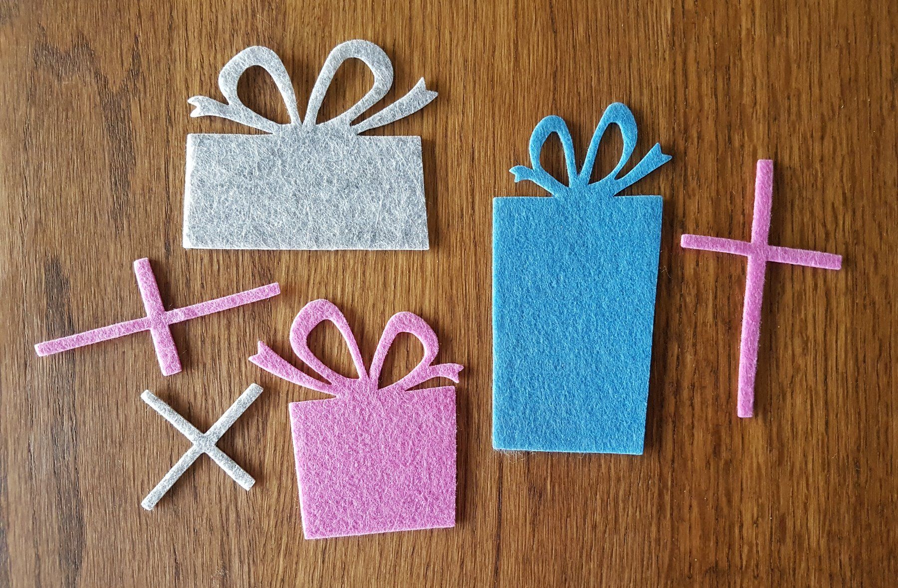 Kit bricolage: 6 Stk Filz Geschenke gestanzt, Felt Die cuts – Nuovo (secondo la descrizione) da Langenthal venduto da zelgaz 2