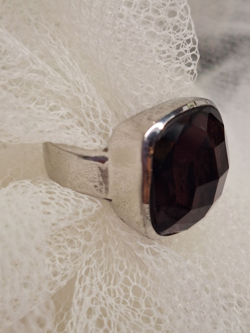 Ringe: Silberring rodiniert, Obsidian – Neu (gemäss Beschreibung) aus Rheinfelden von Cleopatra2000