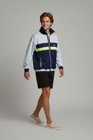Arena Sportjacke - Marine/Weiß mit Neongelben Akzenten
